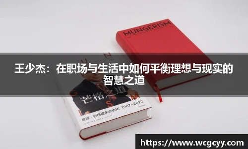 王少杰：在职场与生活中如何平衡理想与现实的智慧之道